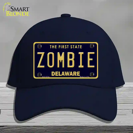 Zombie Delaware Novelty License Plate Hat Cotton / Navy