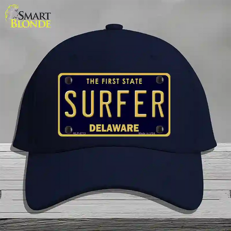 Surfer Delaware Novelty License Plate Hat Cotton / Navy