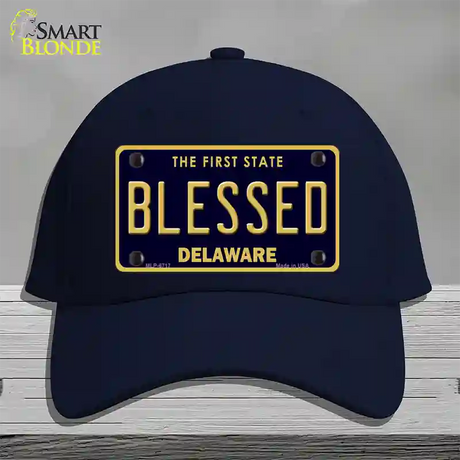 Blessed Delaware Novelty License Plate Hat Cotton / Navy