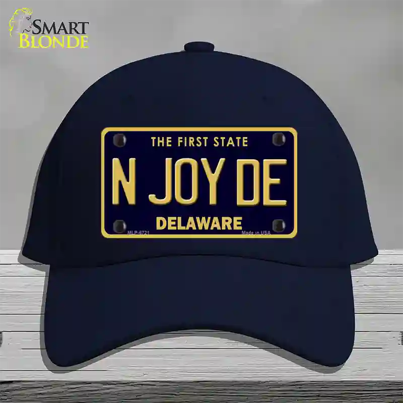 N Joy De Delaware Novelty License Plate Hat Cotton / Navy