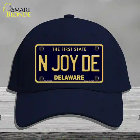 N Joy De Delaware Novelty License Plate Hat Cotton / Navy