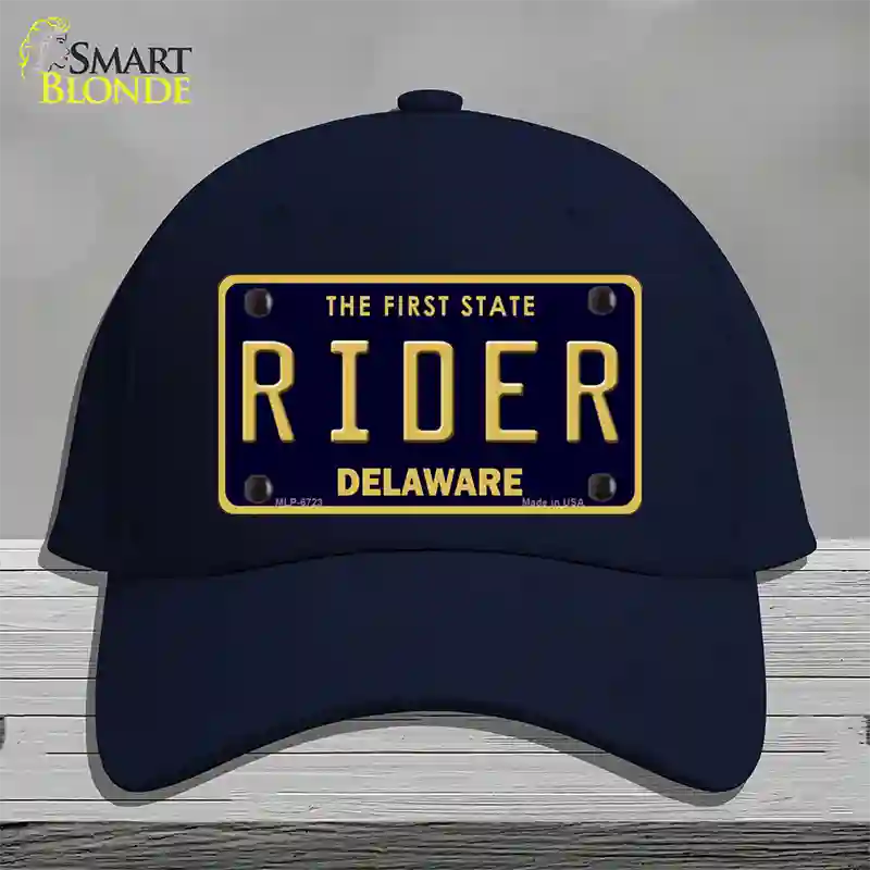 Rider Delaware Novelty License Plate Hat Cotton / Navy