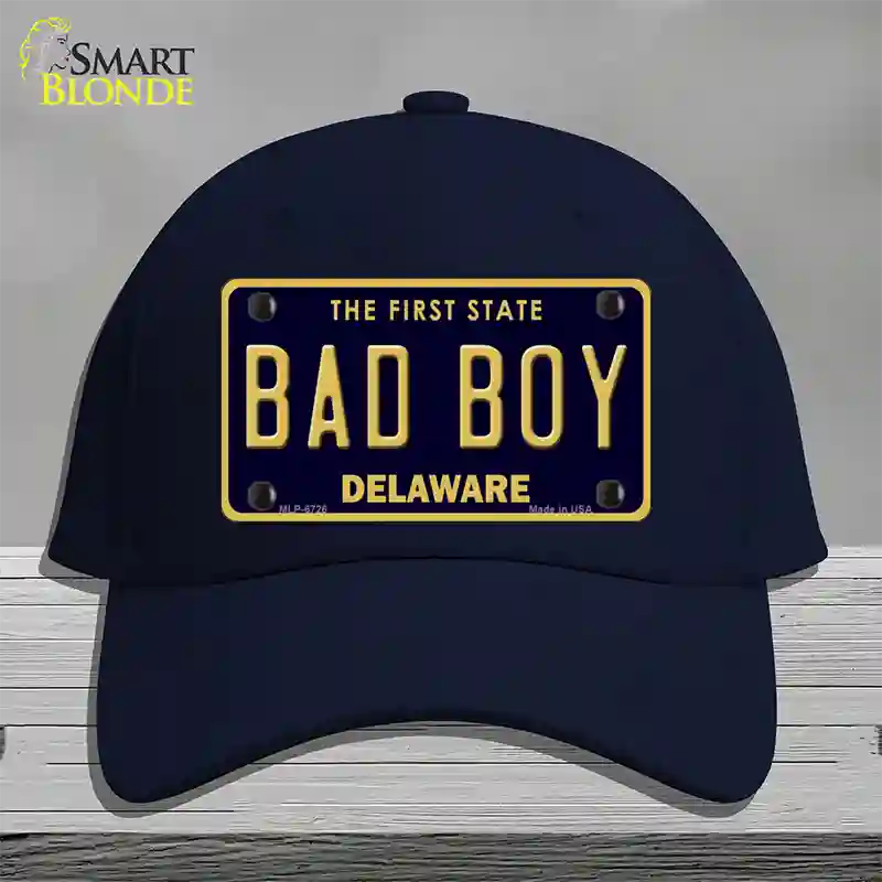 Bad Boy Delaware Novelty License Plate Hat Cotton / Navy