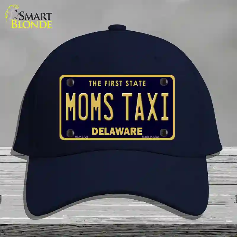 Moms Taxi Delaware Novelty License Plate Hat Cotton / Navy