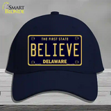 Believe Delaware Novelty License Plate Hat Cotton / Navy