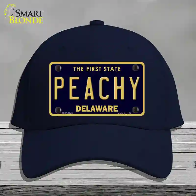 Peachy Delaware Novelty License Plate Hat Cotton / Navy