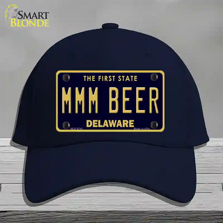 MMM Beer Delaware Novelty License Plate Hat Cotton / Navy