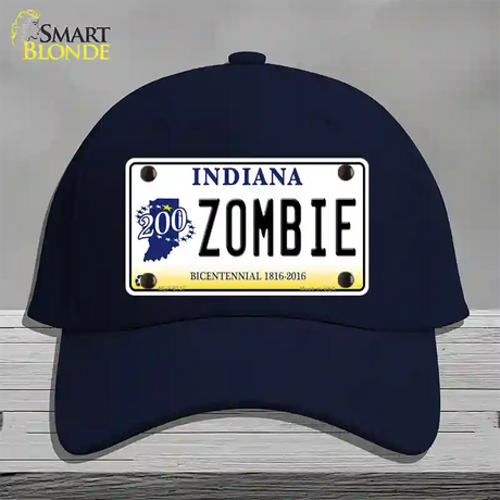 Zombie Indiana Novelty License Plate Hat Cotton / Navy