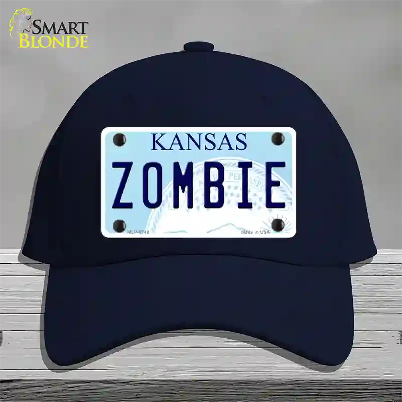 Zombie Kansas Novelty License Plate Hat Cotton / Navy