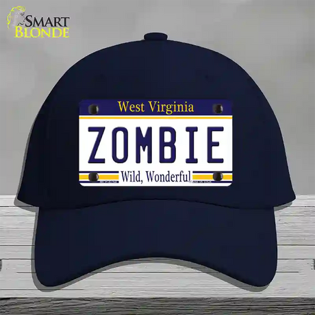 Zombie West Virginia Novelty License Plate Hat Cotton / Navy