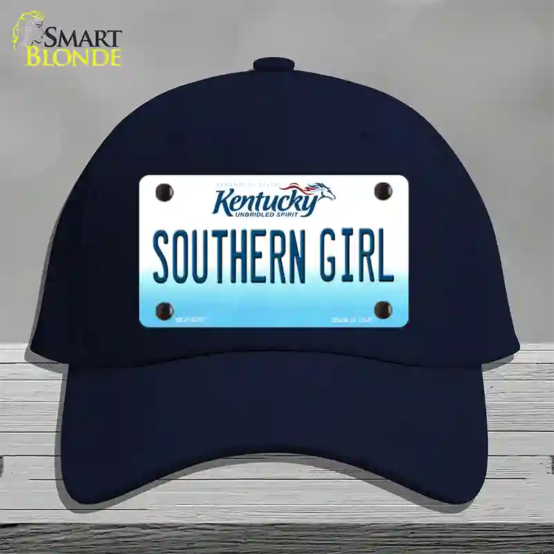 Southern Girl Kentucky Novelty License Plate Hat Cotton / Navy