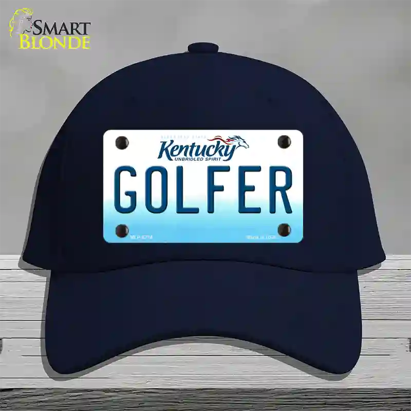 Golfer Kentucky Novelty License Plate Hat Cotton / Navy