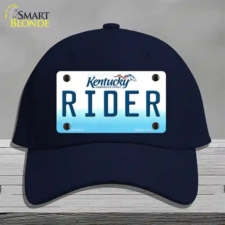 Rider Kentucky Novelty License Plate Hat Cotton / Navy