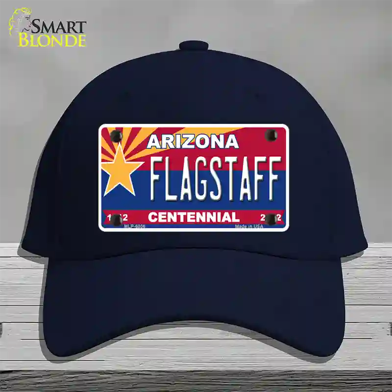 Arizona Centennial Flagstaff Novelty License Plate Hat Cotton / Navy