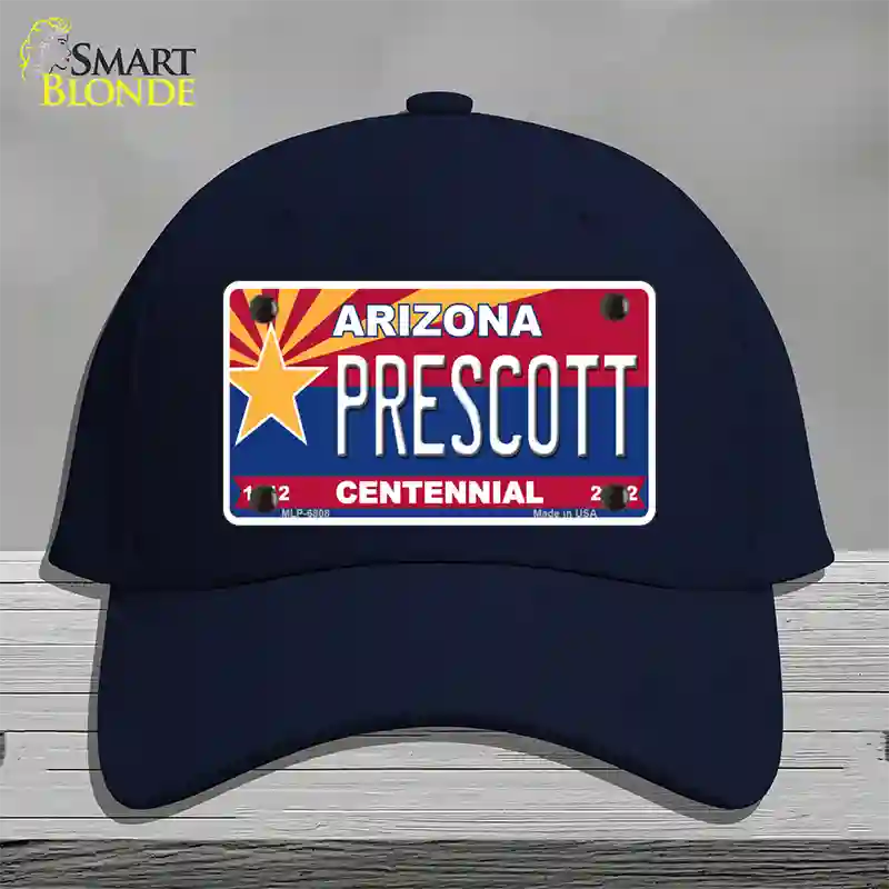 Arizona Centennial Prescott Novelty License Plate Hat Cotton / Navy