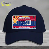 Arizona Centennial Prescott Novelty License Plate Hat Cotton / Navy