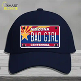 Arizona Centennial Bad Girl Novelty License Plate Hat Cotton / Navy