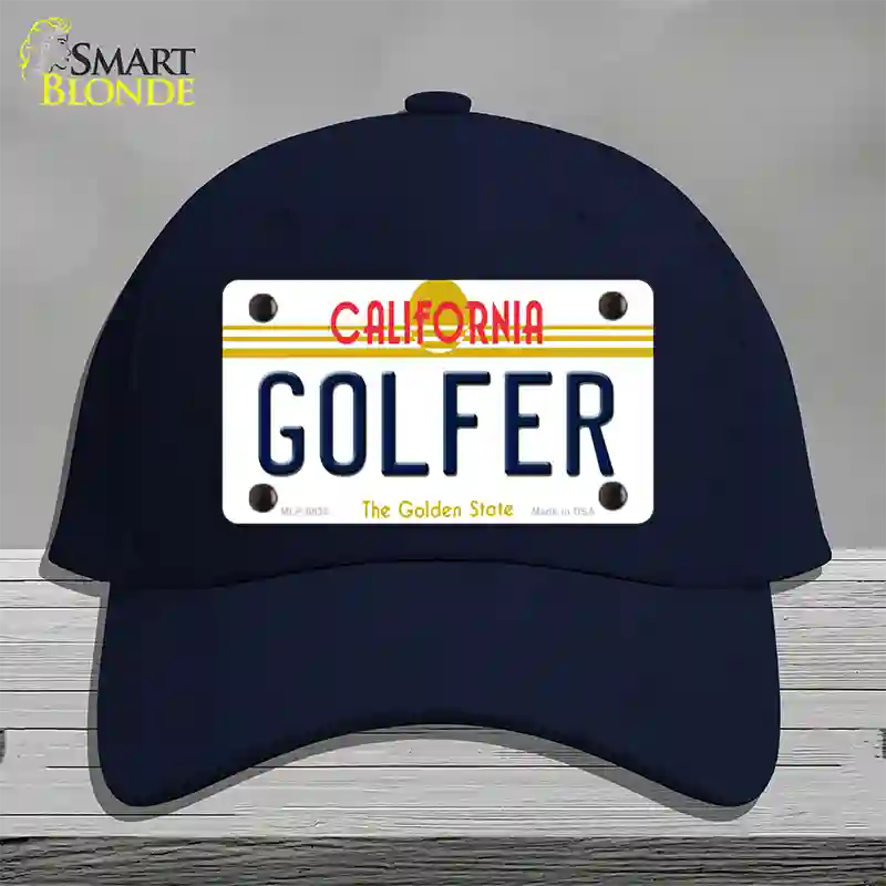 Golfer California Novelty License Plate Hat Cotton / Navy