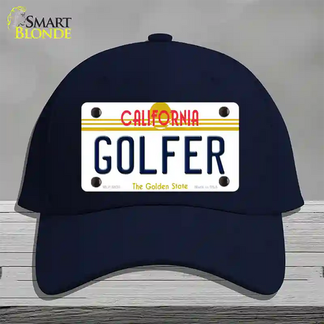 Golfer California Novelty License Plate Hat Cotton / Navy