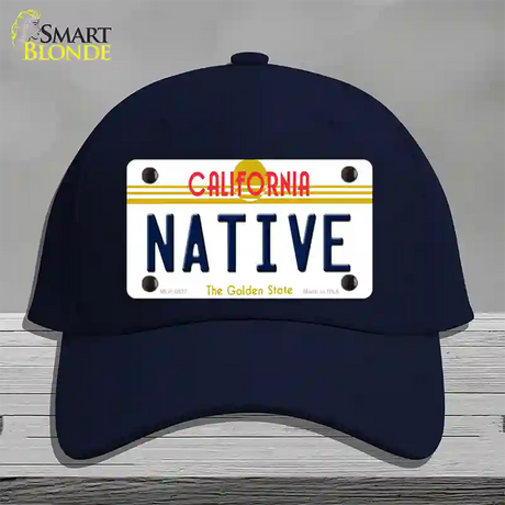 Native California Novelty License Plate Hat Cotton / Navy