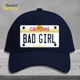 Bad Girl California Novelty License Plate Hat Cotton / Navy