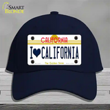 I Love California Novelty License Plate Hat Cotton / Navy