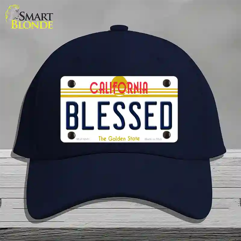 Blessed California Novelty License Plate Hat Cotton / Navy