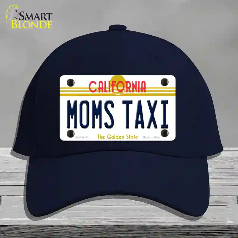 Moms Taxi California Novelty License Plate Hat Cotton / Navy