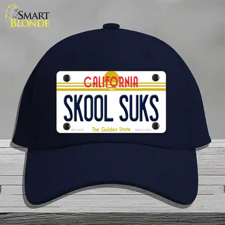 Skool Suks California Novelty License Plate Hat Cotton / Navy