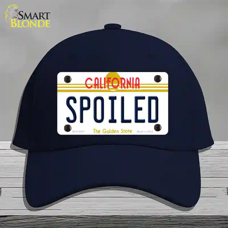 Spoiled California Novelty License Plate Hat Cotton / Navy