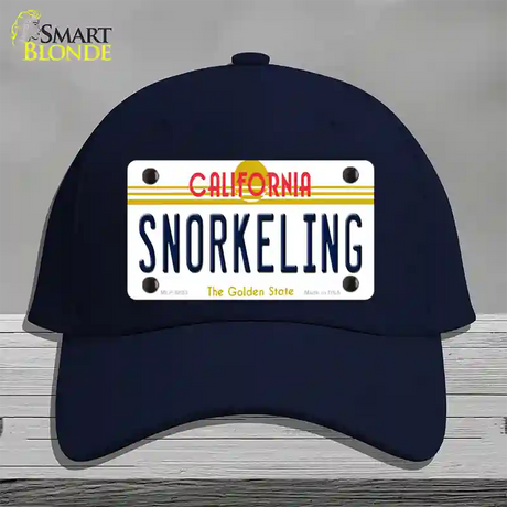 Snorkeling California Novelty License Plate Hat Cotton / Navy