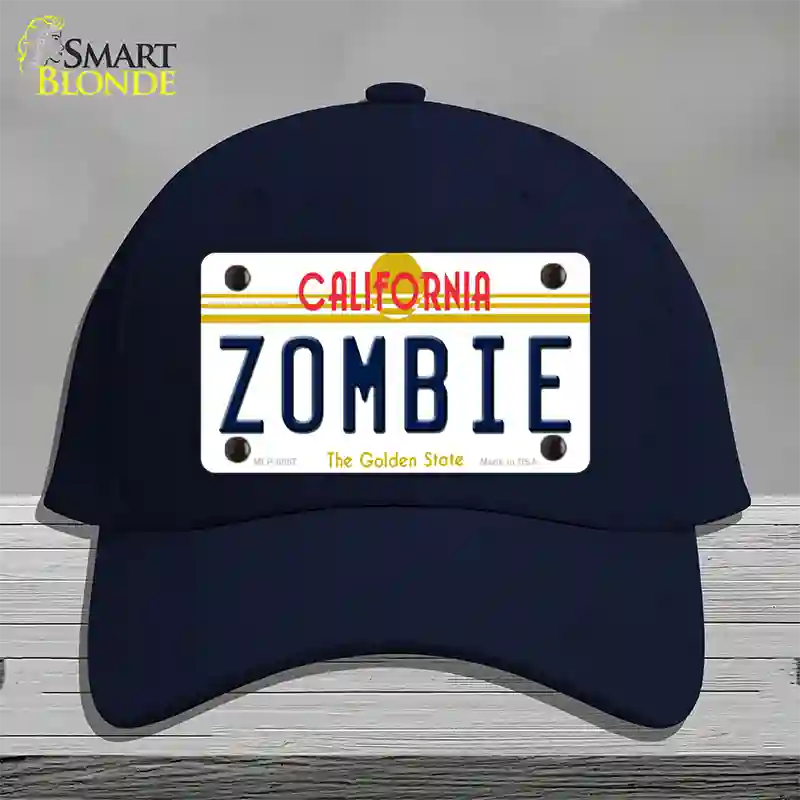 Zombie California Novelty License Plate Hat Cotton / Navy