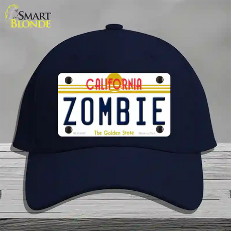 Zombie California Novelty License Plate Hat Cotton / Navy