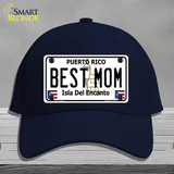 Best Mom Puerto Rico Novelty License Plate Hat Cotton / Navy