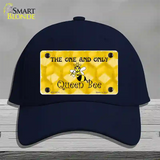 Queen Bee Honey Comb Novelty License Plate Hat Cotton / Navy