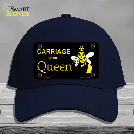 Carriage Of Queen Bee Novelty License Plate Hat Cotton / Navy