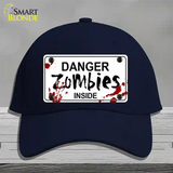 Danger Zombies Inside Novelty License Plate Hat Cotton / Navy