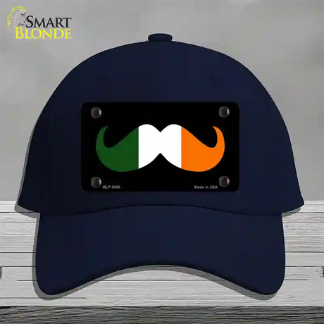 Irish Mustache Novelty License Plate Hat Cotton / Navy