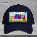 Laundry Self Service Novelty License Plate Hat Cotton / Navy