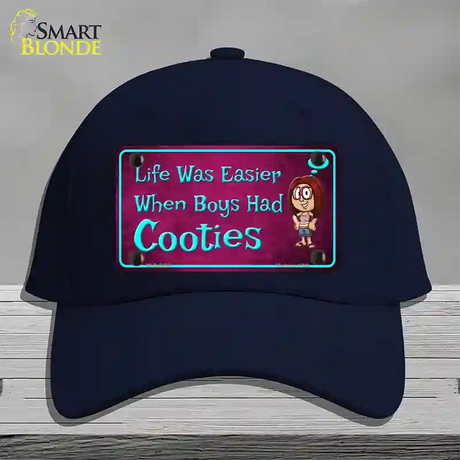 When Boys Had Cooties Novelty License Plate Hat Cotton / Navy