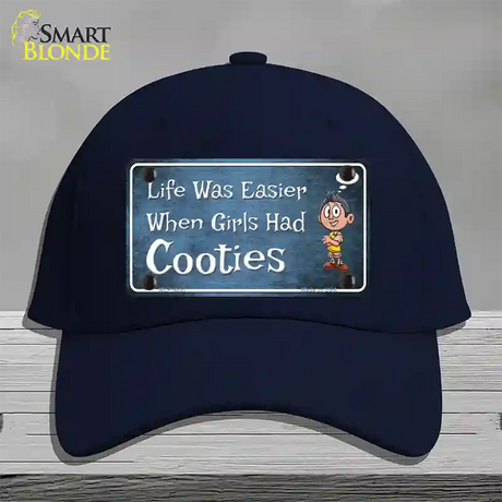 When Girls Had Cooties Novelty License Plate Hat Cotton / Navy