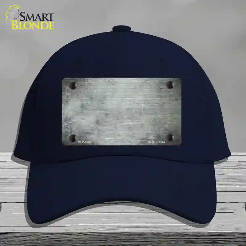 White Oil Rubbed Solid Novelty License Plate Hat Cotton / Navy