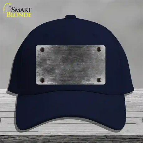 Black Oil Rubbed Solid Novelty License Plate Hat Cotton / Navy