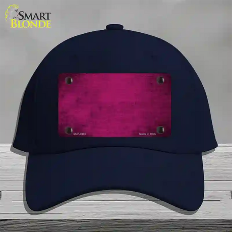 Pink Oil Rubbed Solid Novelty License Plate Hat Cotton / Navy