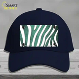 Mint White Zebra Oil Rubbed Novelty License Plate Hat Cotton / Navy