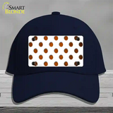 Orange White Dots Oil Rubbed Novelty License Plate Hat Cotton / Navy