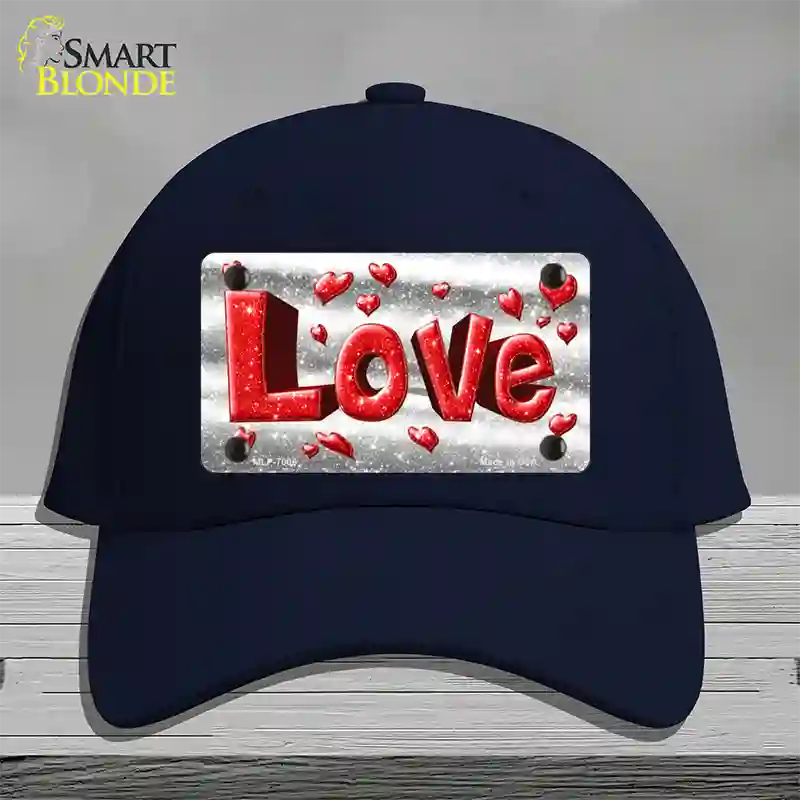 Love Novelty License Plate Hat Cotton / Navy