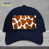 Orange White Giraffe Oil Rubbed Novelty License Plate Hat Cotton / Navy