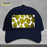 Yellow White Giraffe Oil Rubbed Novelty License Plate Hat Cotton / Navy