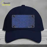 Blue White Quatrefoil Oil Rubbed Novelty License Plate Hat Cotton / Navy